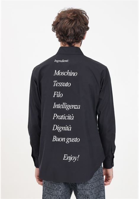 Archive Capsule black dress shirt for men MOSCHINO | 242ZZ022252351555