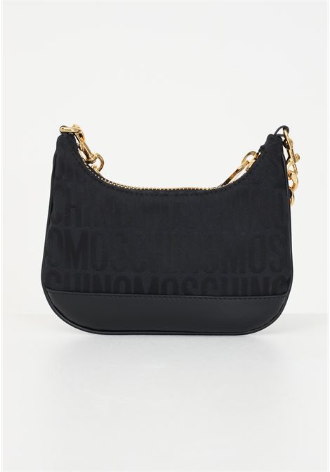 Black women's shoulder bag with all-over logo MOSCHINO | 2426M741482681555