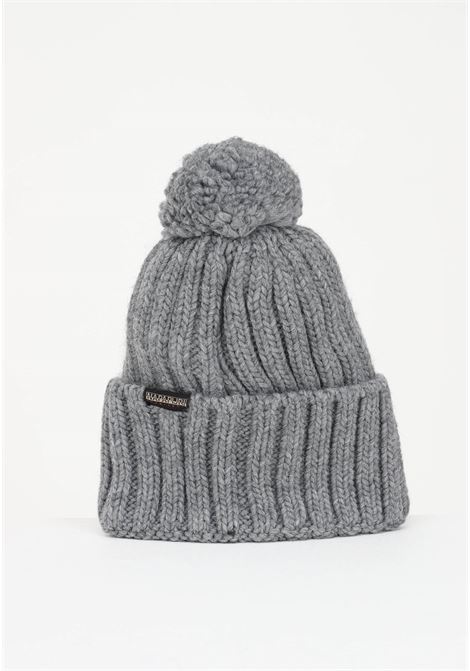 Gray wool hat for men and women with Semiury pom-pon NAPAPIJRI | NP0A4GKB16011601