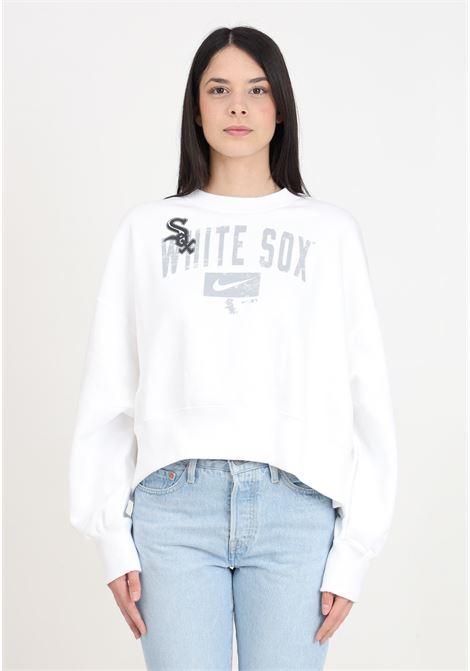 White women's crewneck sweatshirt with LA DOOGERS team print NIKE | 01D7-064N-RX-Q2MWHITE/BLACK