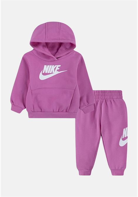 Tuta rosa da neonato con stampa logo NIKE | 66L135ACG