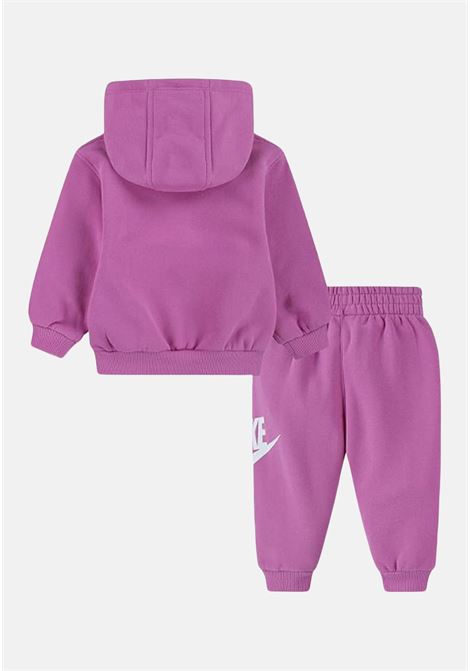 Tuta rosa da neonato con stampa logo NIKE | 66L135ACG