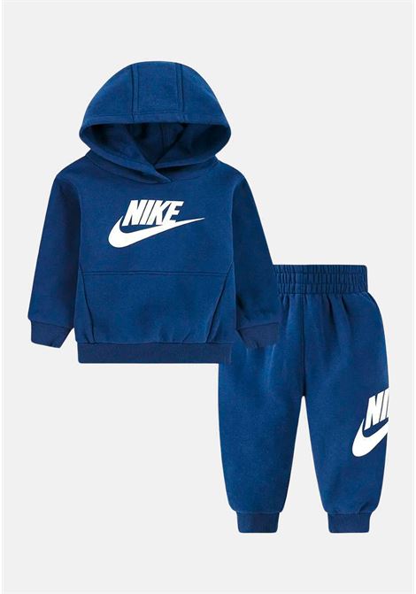 Tuta blu da neonato con stampa logo NIKE | 66L135U89