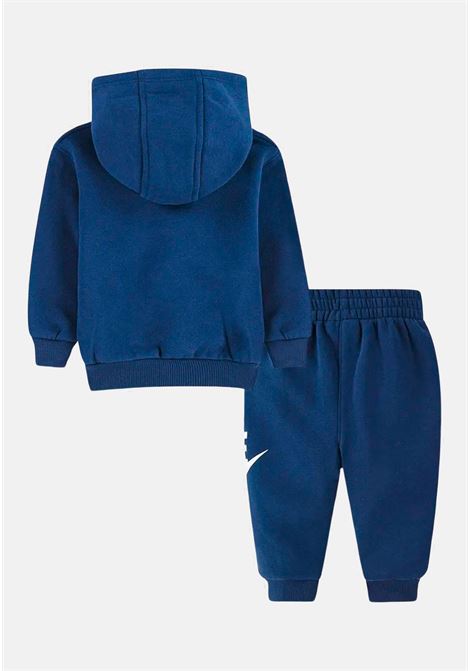 Tuta blu da neonato con stampa logo NIKE | 66L135U89