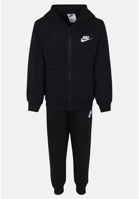 Tuta nera per bambino e bambina con ricamo logo NIKE | 86M485023