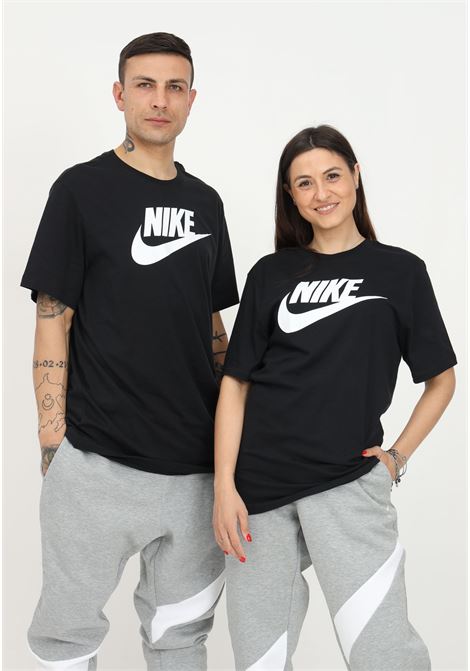Black t-shirt for men and women with logo print NIKE | AR5004010