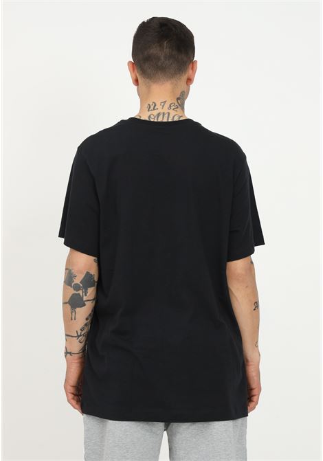 T-shirt nera per uomo e donna con stampa logo NIKE | AR5004010