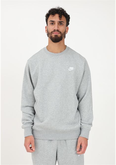 Nike Sportswear Club Fleece gray crewneck sweatshirt for men and women NIKE | BV2662063