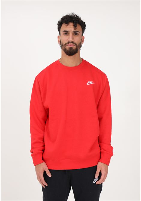 Red crewneck sweatshirt for men and women with logo embroidery NIKE | BV2662657