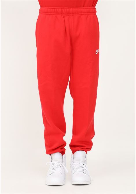 Red men's and women's Sportswear Club Fleece trousers with logo NIKE | BV2671657