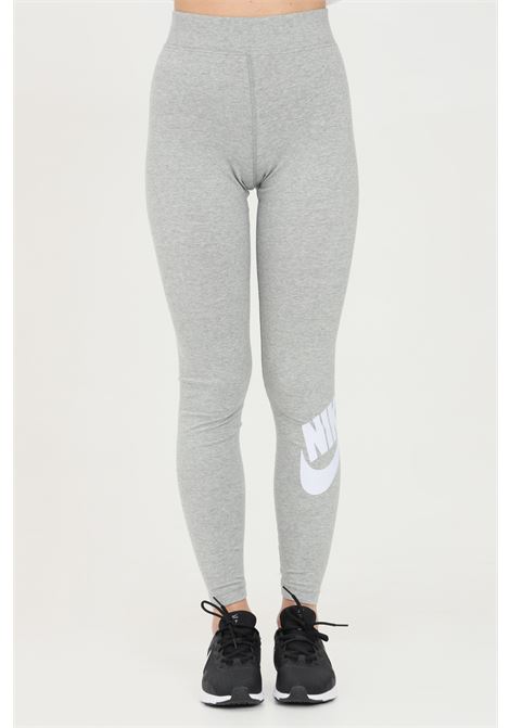 Gray leggings for women with logo print NIKE | CZ8528063