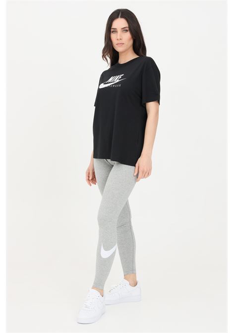 Gray leggings for women with maxi swoosh at the calf NIKE | CZ8530063