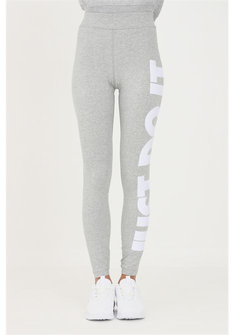 Gray women's leggings with Just Do It print NIKE | CZ8534063
