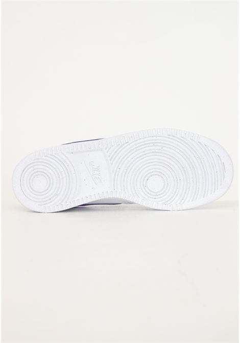 Sneakers bianca e grigia Nike W Court Vision Lo Next Nature con dettagli viola e acquamarina NIKE | FN7141100