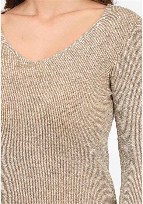 Maglia con scollo a V oro da donna ONLY | 15332153Cartouche