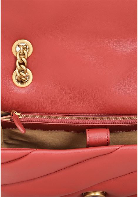 Borsa a tracolla Classic Love Bag Puff rosso mattone da donna PINKO | 100038-A0F2B08Q