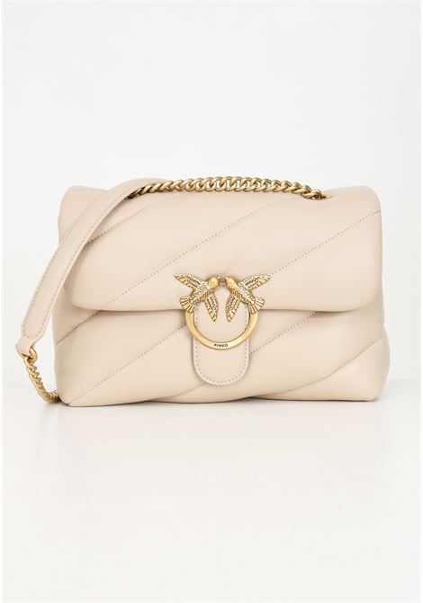 Borsa a tracolla Classic Love Bag Puff beige da donna PINKO | 100038-A0F2C50Q