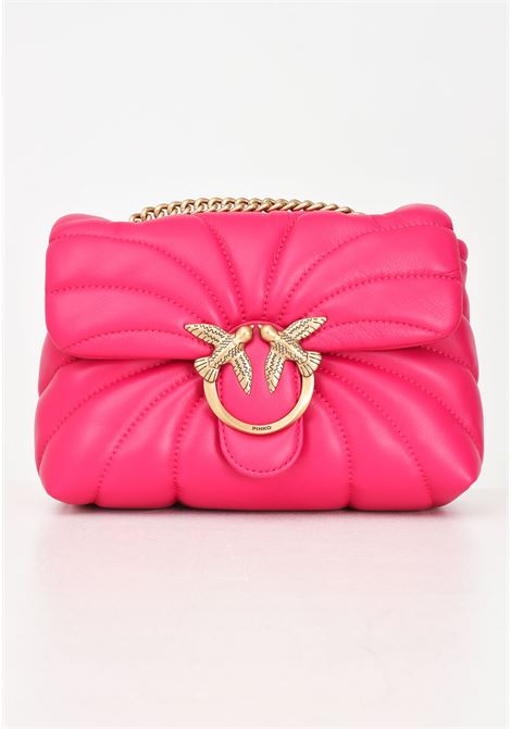 Borsa a tracolla Mini Love Bag Puff fucsia da donna PINKO | 100039-A1EXN17Q