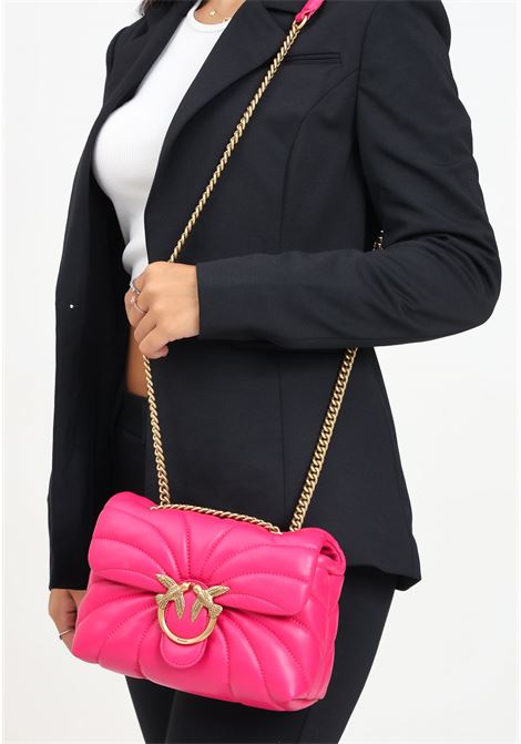 Borsa a tracolla Mini Love Bag Puff fucsia da donna PINKO | 100039-A1EXN17Q