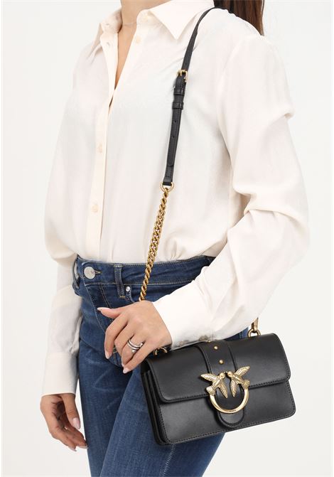 Love One Mini black shoulder bag for women PINKO | 100059-A0F1Z99Q