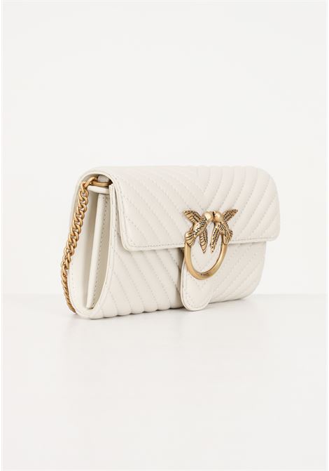 Love One Wallet Chevron women's white clutch bag PINKO | 100062-A0GKZ14Q