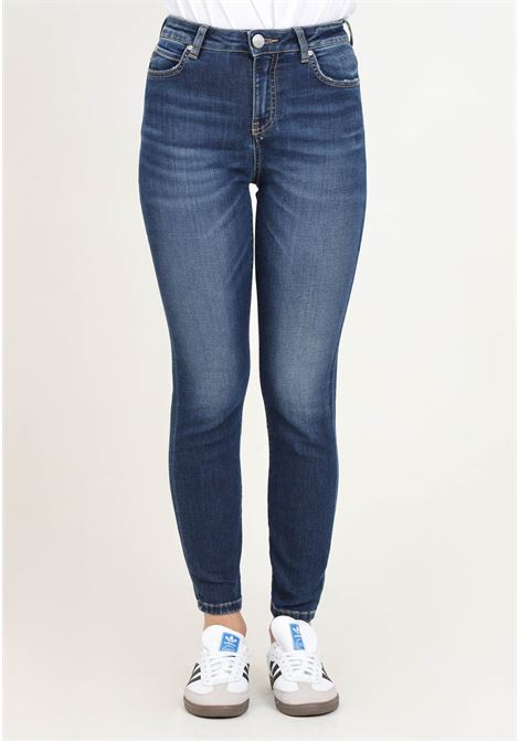 Sabrina five-pocket jeans in blue denim for women PINKO | 100169-A21WPJC