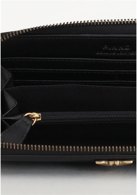 Black women's wallet with mini Love Birds logo PINKO | 100250-A0F1Z99Q