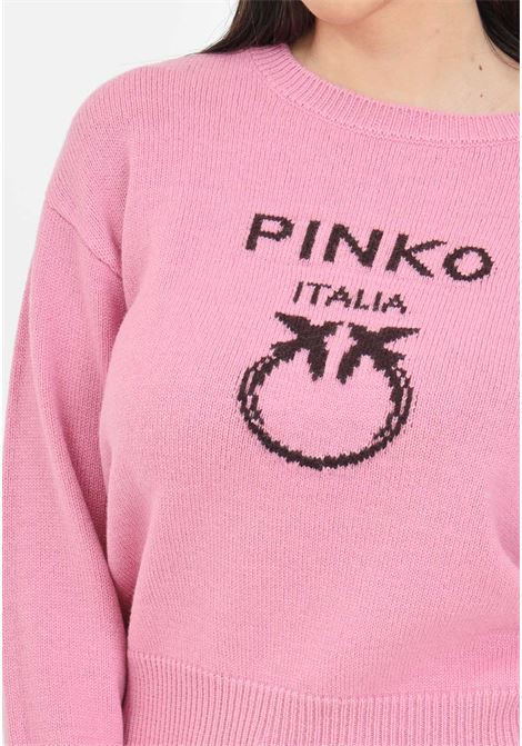 Maglioncino girocollo Burgos rosa da donna PINKO | 100414-Y7Z4NL1
