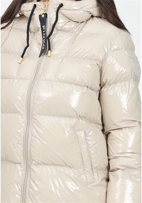 Eleodoro beige down jacket for women PINKO | 101597-A11KD05