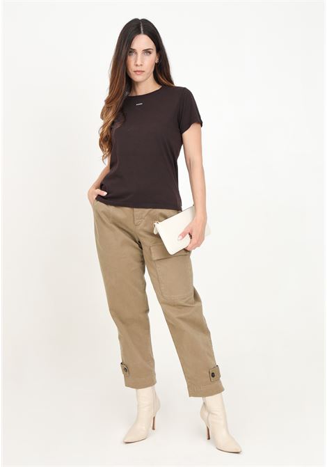 Brown Globo cargo trousers for women PINKO | 102042-A215L06