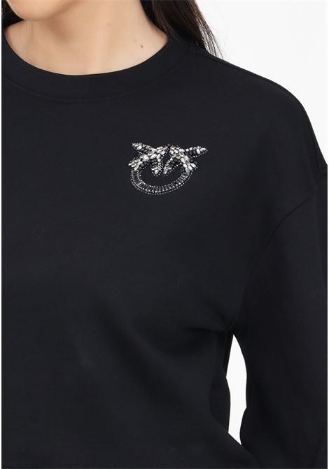Black Ceresole crew-neck sweatshirt for women PINKO | 102827-A24FZ99
