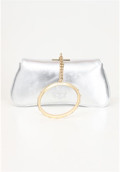 Marpesia silver clutch bag for women PINKO | 103516-A1WEZZFY