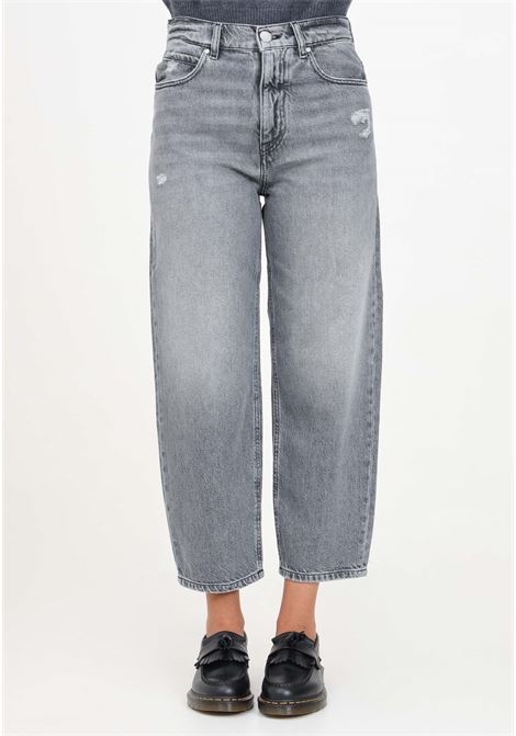 Estelle EGG-FIT jeans in gray denim for women PINKO | 103857-A20TPJS