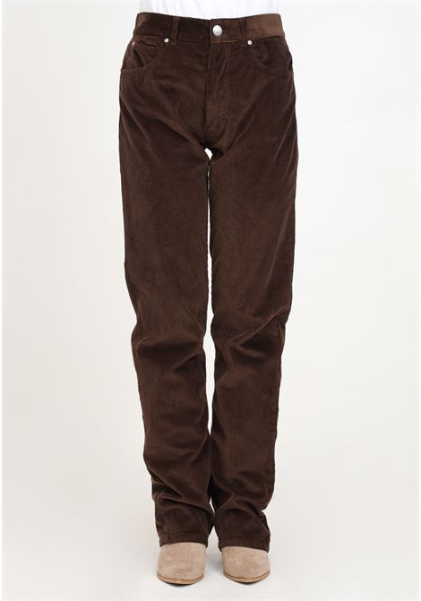 Brown Leyda casual trousers for women PINKO | 103882-A20RL74