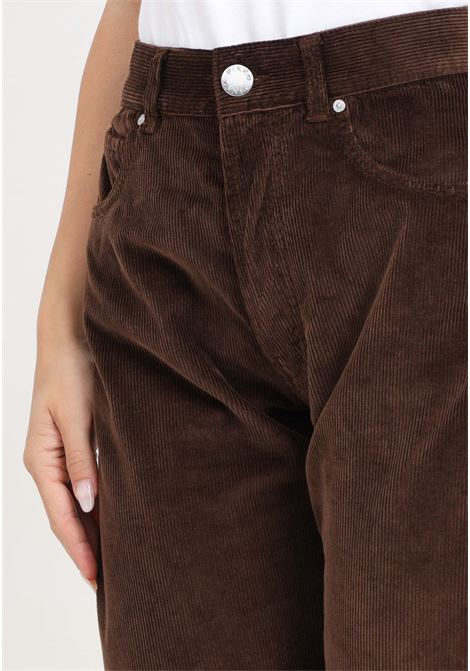 Brown Leyda casual trousers for women PINKO | 103882-A20RL74