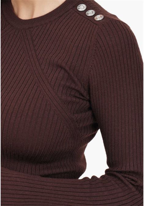 Brown Robusto model crew-neck sweater for women PINKO | 104020-A15SM28