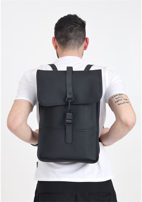 Zaino Puffed Backpack Mini nero per uomo e donna RAINS | RA13020BLA