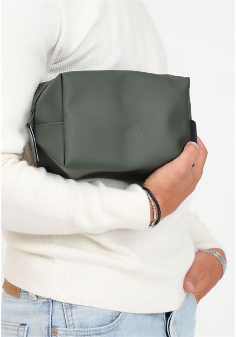 Pochette Wash Bag Small verde per uomo e donna RAINS | RA15580GRE