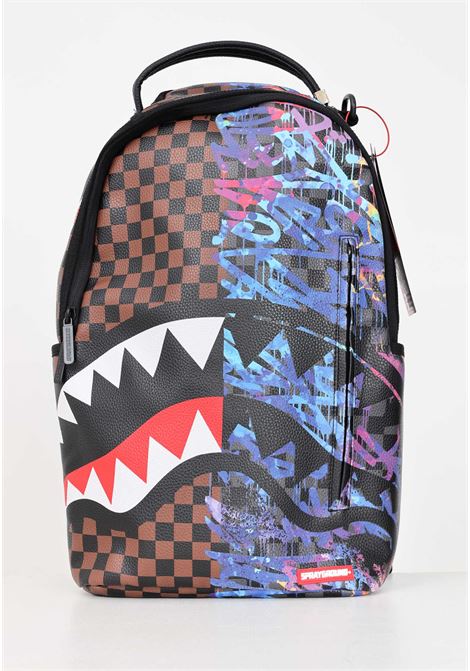 Zaino SHARKS IN STICKERS marrone per uomo e donna SPRAYGROUND | 910B5789NSZ.