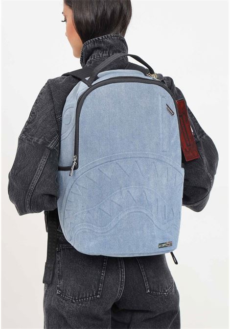 Zaino STONE WASHED SHARK in denim per uomo e donna SPRAYGROUND | 910B6397NSZ.