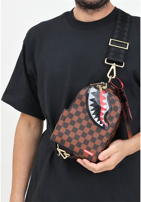 Borsa a tracolla SHARKS IN PARIS LENTICULAR CHOMP marrone da uomo SPRAYGROUND | 910B6521NSZ.