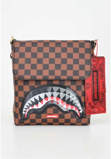 Borsa a tracolla SHARKS IN PARIS LENTICULAR CHOMP MESSENGER SLING marrone da uomo SPRAYGROUND | 910B6522NSZ.