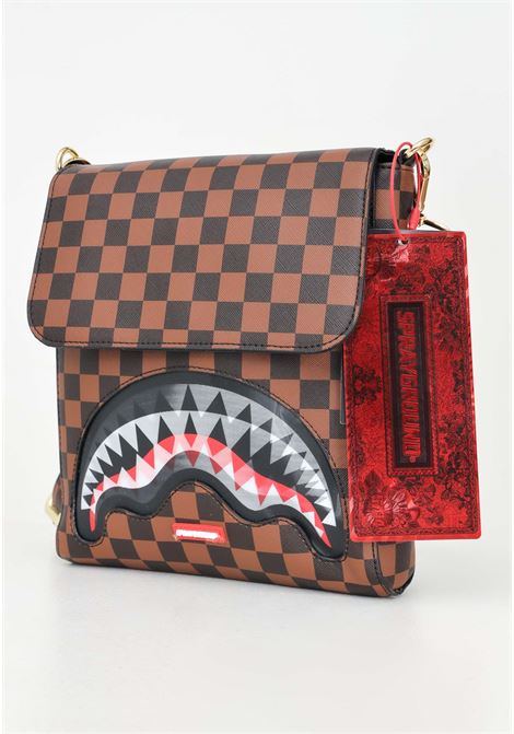 Borsa a tracolla SHARKS IN PARIS LENTICULAR CHOMP MESSENGER SLING marrone da uomo SPRAYGROUND | 910B6522NSZ.