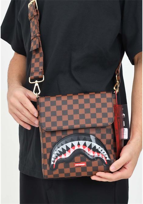 Borsa a tracolla SHARKS IN PARIS LENTICULAR CHOMP MESSENGER SLING marrone da uomo SPRAYGROUND | 910B6522NSZ.