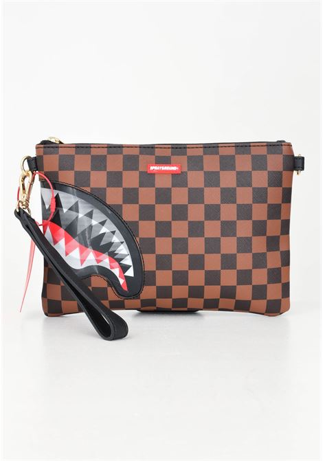 Pochette SHARKS IN PARIS LENTICULAR CHOMP CROSSOVER marrone per uomo e donna SPRAYGROUND | 910B6524NSZ.