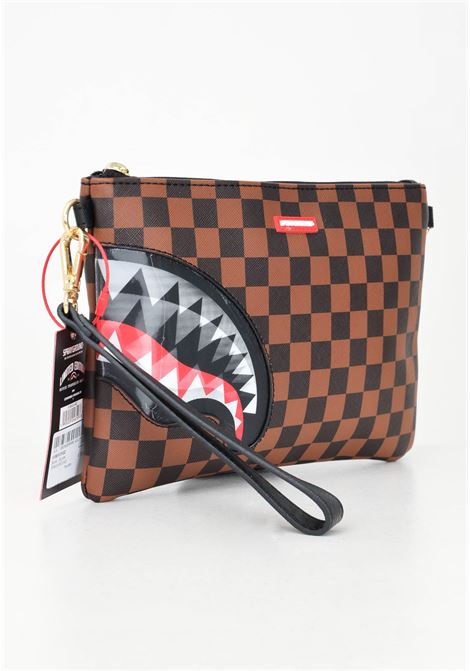 Pochette SHARKS IN PARIS LENTICULAR CHOMP CROSSOVER marrone per uomo e donna SPRAYGROUND | 910B6524NSZ.