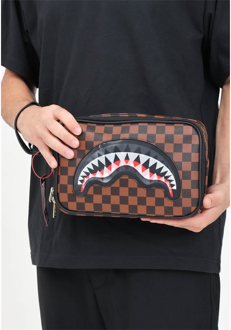 Pochette / beauty SHARKS IN PARIS LENTICULAR CHOMP TOILETRY BRICK marrone per uomo e donna SPRAYGROUND | 910B6525NSZ.