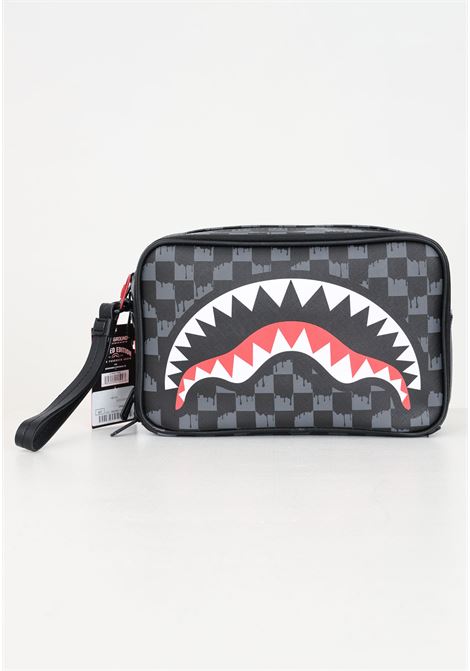 Pochette DRIP CHECK TOILETRY BRICK nera per uomo e donna SPRAYGROUND | 910B6570NSZ.