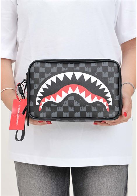 Pochette DRIP CHECK TOILETRY BRICK nera per uomo e donna SPRAYGROUND | 910B6570NSZ.