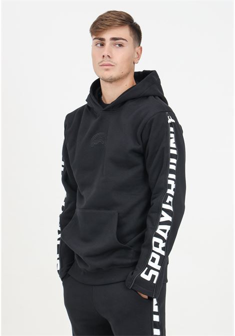 Felpa con cappuccio Zipper nera da uomo SPRAYGROUND | SP642BLK.